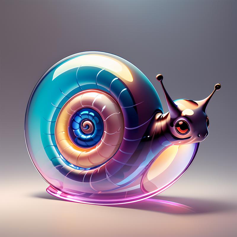 432483-4285104939-xcobject, snail, gradient, still life, transparent, product drawing, full body, solo, no humans, hdr, simple background, ，_lora_.png